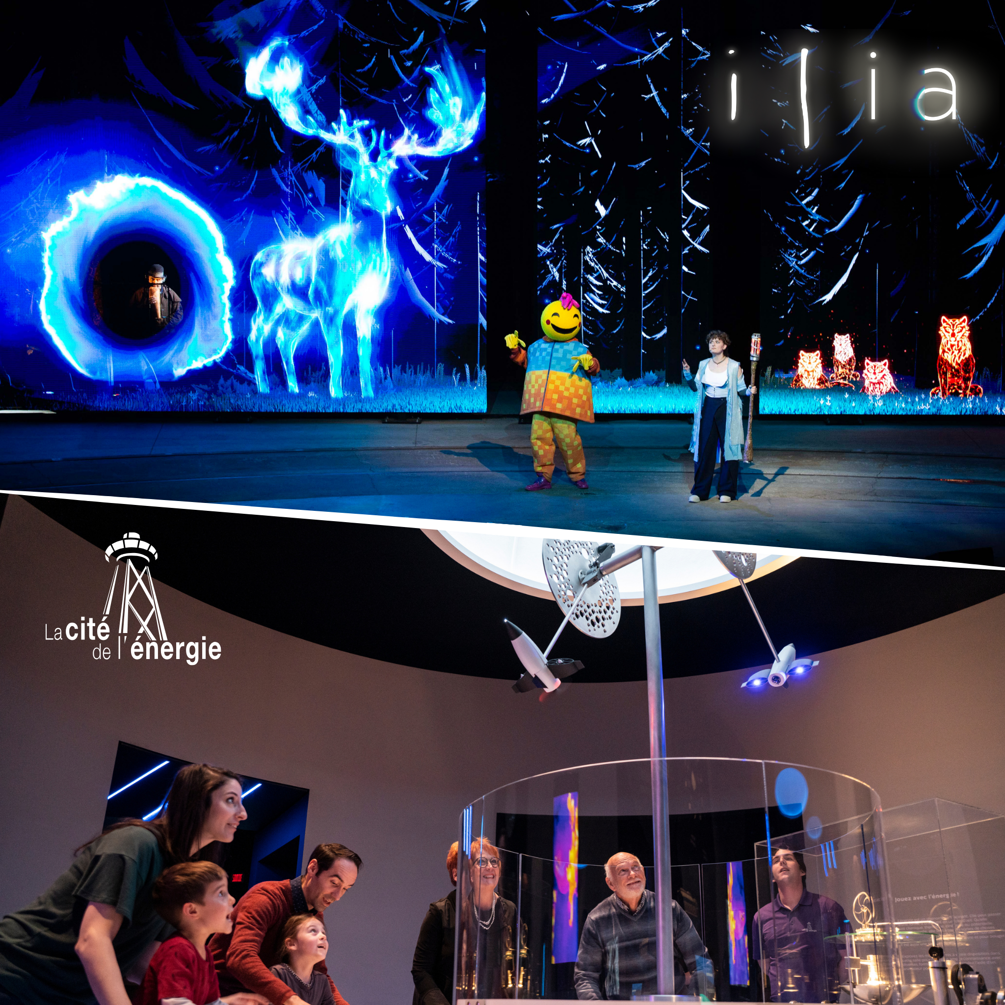 FORFAIT COMBO VISITE CITÉ DE L’ÉNERGIE ET SPECTACLE <em>ilia</em>